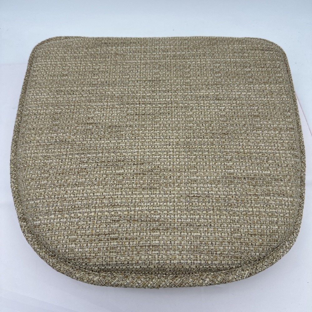 Food Network Stain Resident Textured Slip Resistant Chair Pads Lt. Beige Set/2